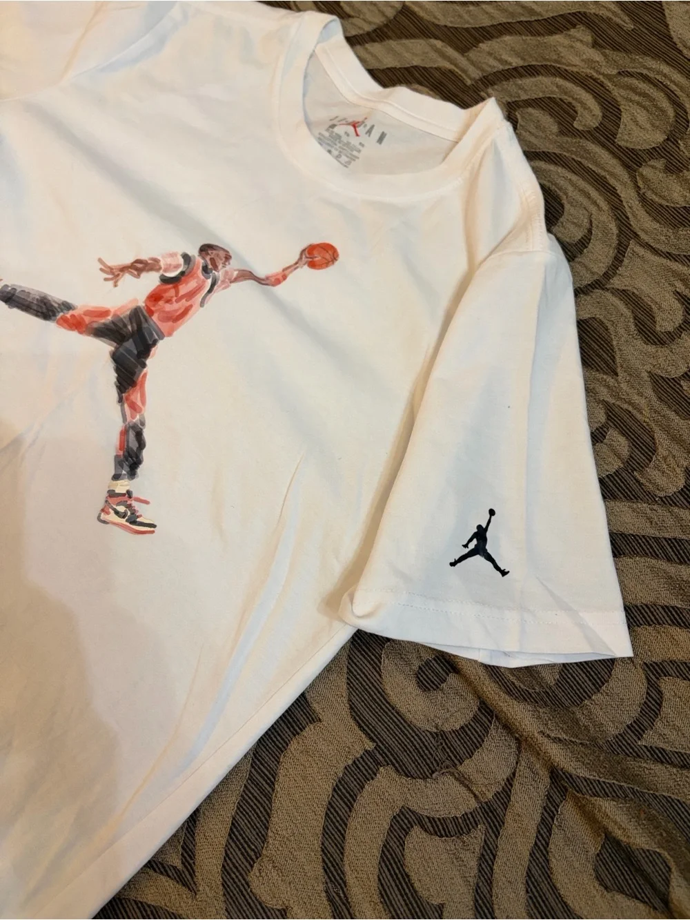 Jordan White Jumpman T-Shirt & Black Jordan Shorts Set